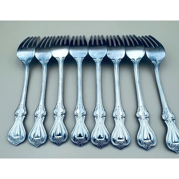 Set of 8 Towle OLD COLONIAL 18/10 Stainless Salad Forks - Picture 5 of 8